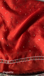 Load image into Gallery viewer, Women's Lakhnavi Handcrafted Pure Organza Chikankari Unstitched Kurta And Dupatta Set- HONC0341318