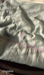 将图像加载到图库查看器中, Women's Lakhnavi Handcrafted Mul Chanderi Unstitched Kurta And Dupatta Set - HONC0287727