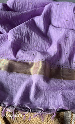 Load image into Gallery viewer, Women's Lakhnavi Handcrafted Mul Chanderi Unstitched Kurta And Dupatta Set- HONC0308277