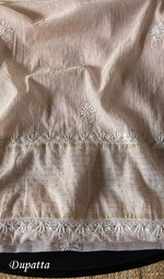 将图像加载到图库查看器中, Women's Lakhnavi Handcrafted Mul Chanderi Unstitched Kurta And Dupatta Set - HONC0266982