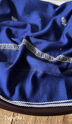 将图像加载到图库查看器中, Women's Lakhnavi Handcrafted Munga Silk Chikankari Kurta And Dupatta Set- HONC0273488