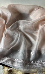 将图像加载到图库查看器中, Women's Lakhnavi Handcrafted Organza Chikankari Unstitched Full Suit Material - HONC0284636