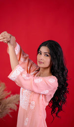 Load image into Gallery viewer, Rupam Women's Lucknowi Handcrafted Modal Cotton Chikankari Kurti - HONC0211900