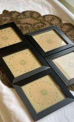 Load image into Gallery viewer, Handcrafted Chikankari Coaster Set of 5 – Elegant Embroidered Table Décor - HONC0269407
