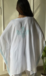 将图像加载到图库查看器中, Women's Lucknowi Handcrafted Cotton Chikankari Kaftan - HONC0297321