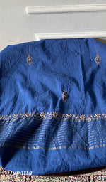 Load image into Gallery viewer, Women's Lucknowi Handcrafted Chanderi Silk Unstitched Chikankari Full Suit Material - HONC0351090