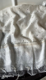 Load image into Gallery viewer, Women's Lakhnavi Handcrafted Mul Chanderi Unstitched Kurta And Dupatta Set - HONC0256764