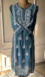 Load image into Gallery viewer, Women's Lucknowi Handcrafted Modal Cotton Chikankari Kurti - HONC0301029