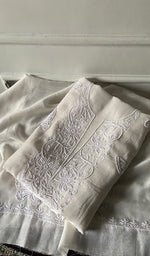 将图像加载到图库查看器中, Titlee Women's Lakhnavi Handcrafted Mul Chanderi Unstitched Kurta And Dupatta Set - HONC0355841