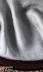 Load image into Gallery viewer, Women's Lakhnavi Handcrafted Pure Organza Chikankari Unstitched Kurta And Dupatta Set- HONC0314169