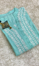 Load image into Gallery viewer, Women's Lucknowi Handcrafted Mul Cotton Chikankari Kurti-HONC0148414