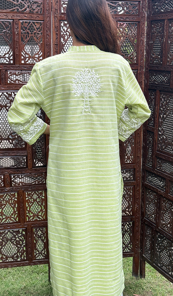 Amanat Women's Lucknowi Handcrafted Cotton Chikankari Kurti - HONC0276830