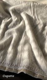 Load image into Gallery viewer, Irum Women's Lakhnavi Handcrafted Mul Chanderi Unstitched Kurta And Dupatta Set - HONC0297202