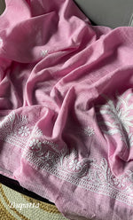 将图像加载到图库查看器中, Alishba Women's Lucknowi Handcrafted Kota Cotton Chikankari Unstitched Kurta And Dupatta Set - HONC0312639