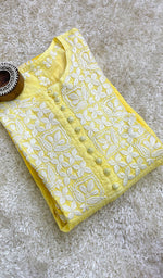 Load image into Gallery viewer, Women's Lucknowi Handcrafted Printed Cotton Chikankari Gown - HONC0150411