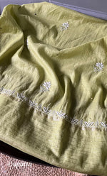 Load image into Gallery viewer, Women's Lakhnavi Handcrafted Mul Chanderi Semi - Stitched Kurta And Dupatta Set - HONC0270073