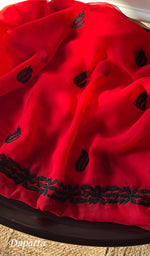 将图像加载到图库查看器中, Yumna Women's Lucknowi Handcrafted Faux-Georgette Chikankari Suit Material - HONC0277973