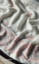 Load image into Gallery viewer, Women's Lakhnavi Handcrafted Mul Chanderi Unstitched Kurta And Dupatta Set- HONC0306163