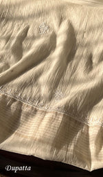 Load image into Gallery viewer, Irum Women's Lakhnavi Handcrafted Mul Chanderi Unstitched Kurta And Dupatta Set - HONC0297199