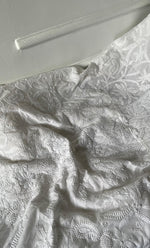 Load image into Gallery viewer, Women's Lakhnavi Handcrafted Cotton Chikankari Unstitched Kurti Fabric - HON0318055