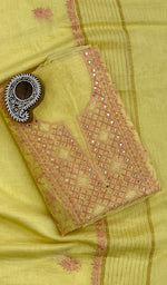 Load image into Gallery viewer, Women's Lakhnavi Handcrafted Mul Chanderi Kurta And Dupatta Set - HONC0141093