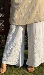 Load image into Gallery viewer, Women's Lucknowi Handcrafted Rayon Chikankari Palazzo - HONC0254863