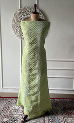 Load image into Gallery viewer, Women's Lakhnavi Handcrafted Cotton Chikankari Unstitched Kurti Fabric - HONC0298530