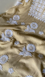将图像加载到图库查看器中, Simran Women's Lakhnavi Handcrafted Modal Cotton Chikankari Unstitched Kurti Fabric - HONC0261064