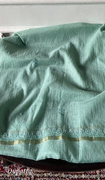 Load image into Gallery viewer, Women's Lakhnavi Handcrafted Mul Chanderi Unstitched Chikankari Full Suit Material - HONC0345050