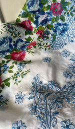 将图像加载到图库查看器中, Women's Lakhnavi Handcrafted Cotton Chikankari Unstitched Kurti Fabric - HONC0284319