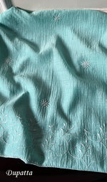 将图像加载到图库查看器中, Laiba Women's Lakhnavi Handcrafted Mul Chanderi Semi - Stitched Anarkali And Dupatta Set - HONC0267869