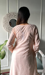 Load image into Gallery viewer, Women's Lucknowi Handcrafted Cotton Chikankari Kurti - HONC0330720