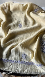 Load image into Gallery viewer, Firdauz Women's Lakhnavi Handcrafted Mul Chanderi Kurta And Dupatta Set - HONC0295594