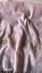 Load image into Gallery viewer, Women's Lakhnavi Handcrafted Mul Chanderi Chikankari Full Suit Material - HONC0271171