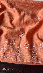 Load image into Gallery viewer, Laiba Women's Lakhnavi Handcrafted Mul Chanderi Semi - Stitched Anarkali And Dupatta Set - HONC0283872