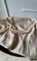 Load image into Gallery viewer, Women's Lakhnavi Handcrafted Mul Chanderi Semi - stitched Kurta And Dupatta Set- HONC0305143