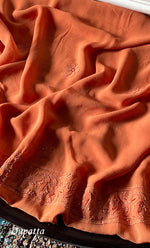 将图像加载到图库查看器中, Women's Lakhnavi Handcrafted Viscose Georgette Chikankari Full Suit Material - HONC0299907