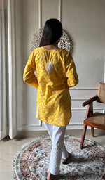 Load image into Gallery viewer, Women's Lakhnavi Handcrafted Cotton Chikankari Top - HONC0346973