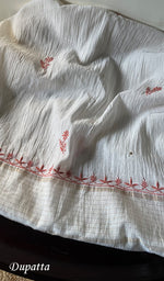 Load image into Gallery viewer, Women's Lakhnavi Handcrafted Maheshwari Mul Chanderi Unstitched Kurta And Dupatta Set - HONC0271872