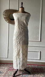 Load image into Gallery viewer, Women's Lakhnavi Handcrafted Tussar Silk Chikankari Unstitched Kurti Fabric - HONC0371823
