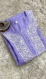 Load image into Gallery viewer, Women's Lucknowi Handcrafted Cotton Chikankari Kurti - HONC0212080