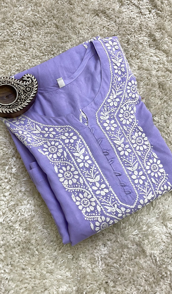 Women's Lucknowi Handcrafted Cotton Chikankari Kurti - HONC0212080
