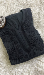 Load image into Gallery viewer, Sabana Women's Lucknowi Handcrafted Muslin Chikankari Anarkali Dress - HONC0149480