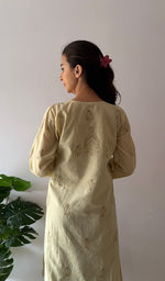 Load image into Gallery viewer, Women's Lakhnavi Handcrafted Cotton Chikankari Kurti - HONC0379494