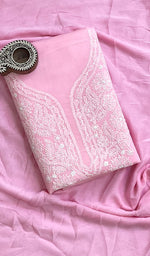 Load image into Gallery viewer, Women's Lucknowi Handcrafted Cotton Chikankari Suit Material- HONC0194473