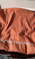 将图像加载到图库查看器中, Women's Lucknowi Handcrafted Chanderi Silk Unstitched Chikankari Full Suit Material - HONC0253703