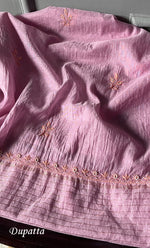 Load image into Gallery viewer, Women's Lakhnavi Handcrafted Mul Chanderi UnStitched Kurta And Dupatta Set - HONC0299220