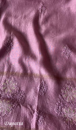 将图像加载到图库查看器中, Women's Lakhnavi Handcrafted Mul Chanderi Unstitched Kurta And Dupatta Set - HONC0277040