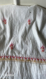 Load image into Gallery viewer, Women's Lakhnavi Handcrafted Mul Chanderi Semi - Stitched Kurta And Dupatta Set - HONC0266951