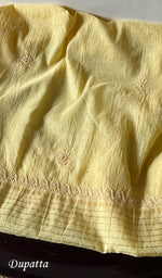 Load image into Gallery viewer, Women's Lakhnavi Handcrafted Mul Chanderi Unstitched Kurta And Dupatta Set - HONC0280842